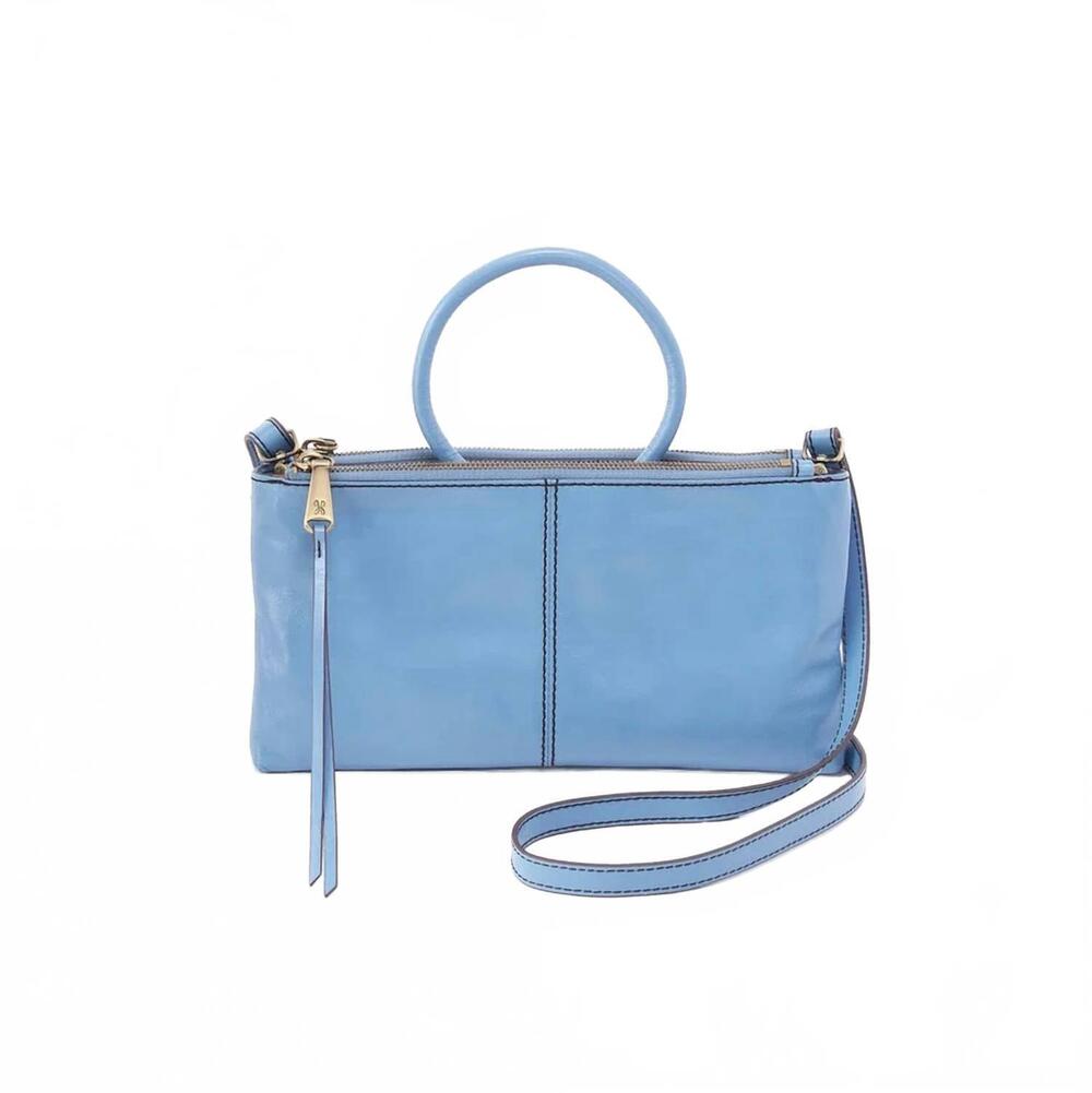 NEW HOBO sable crossbody bag in faded denim